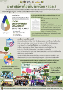 “อาสาสมัครท้องถิ่นรักษ์โลก”change for good เปลี่ยนเพื่อโลกที่ดีกว่า